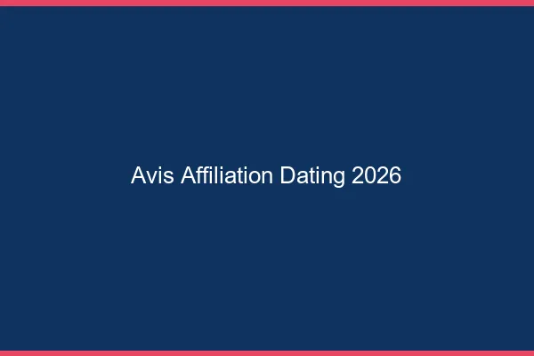 Avis affiliation dating 2026
