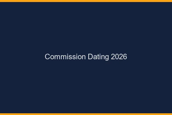 Commissions dating en 2026