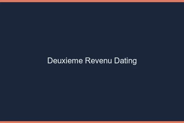 Deuxième revenu avec le dating