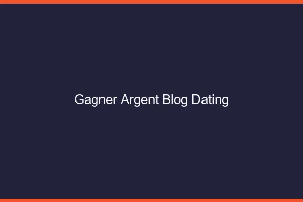 Gagner de l'argent avec un blog dating