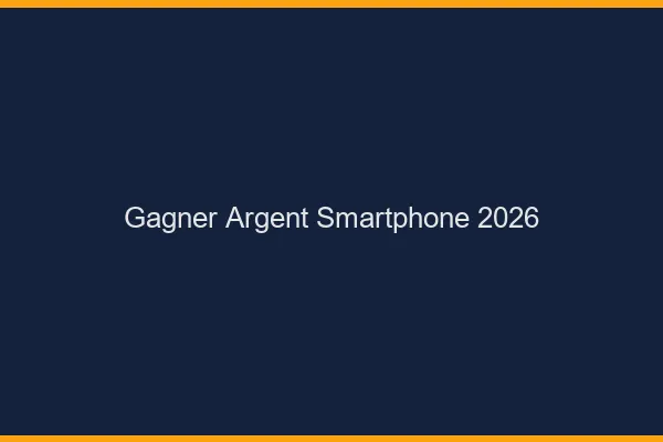 Gagner de l'argent avec son smartphone en 2026
