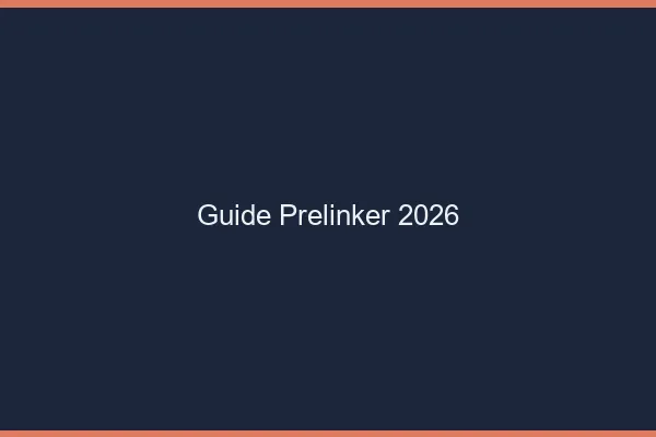 Guide Prelinker 2026