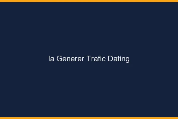 Générer du trafic dating avec l'ia