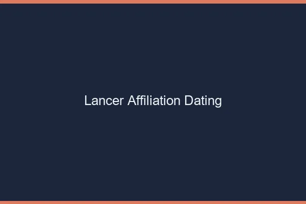 Lancer son affiliation dating