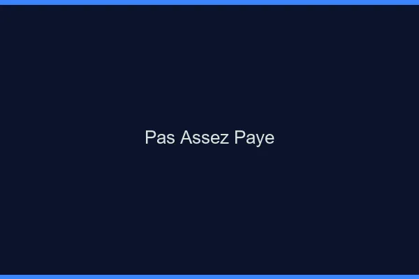 Pas assez payé : la solution