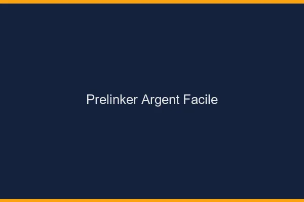 Prelinker : argent facile