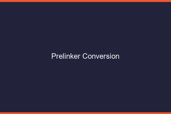 Prelinker : taux de conversion