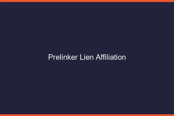 Prelinker : lien d'affiliation