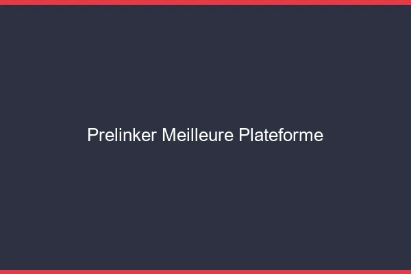 Prelinker : meilleure plateforme dating
