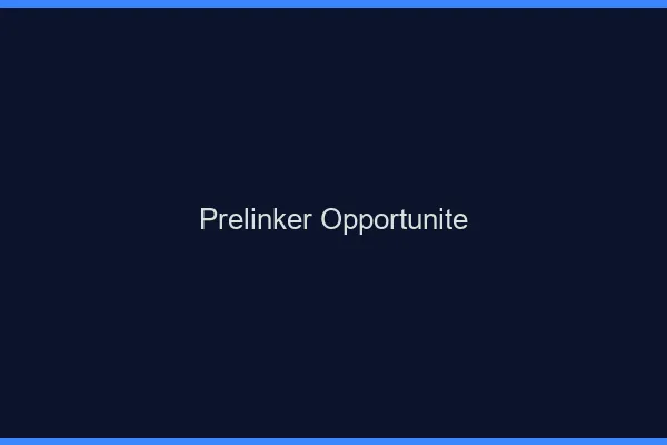 Prelinker : l'opportunité à saisir