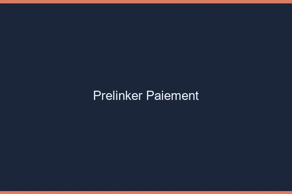 Prelinker paiement