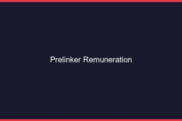 Prelinker rémunération