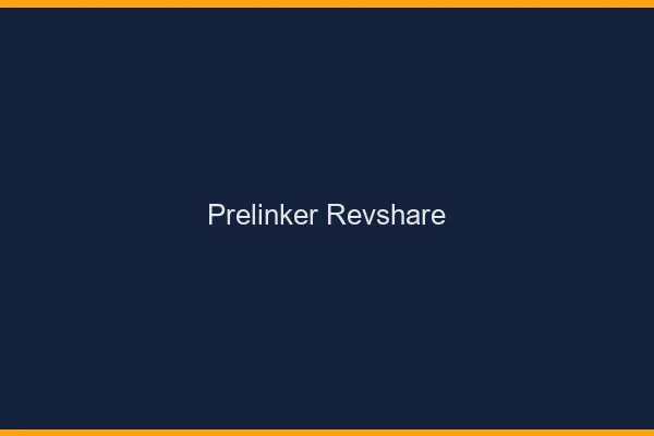 Prelinker : revshare