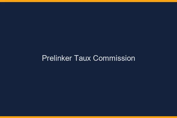 Prelinker : taux de commission
