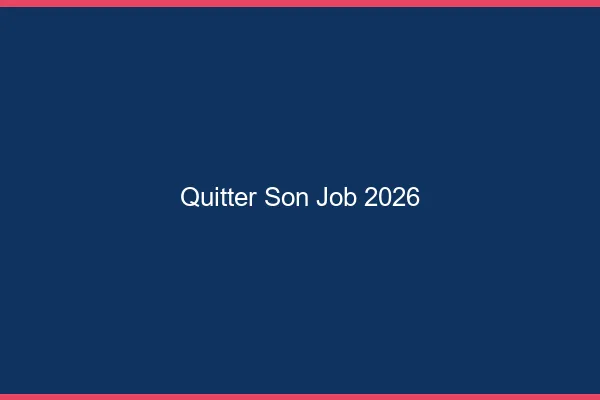Quitter son job en 2026